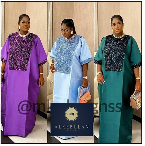 Grand Boubou dame en satin de soie