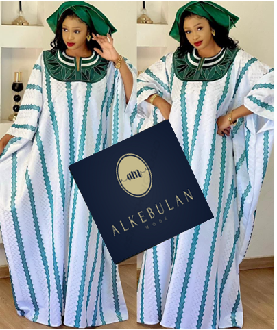 Grand boubou dames: Tissu en dentelle de coton