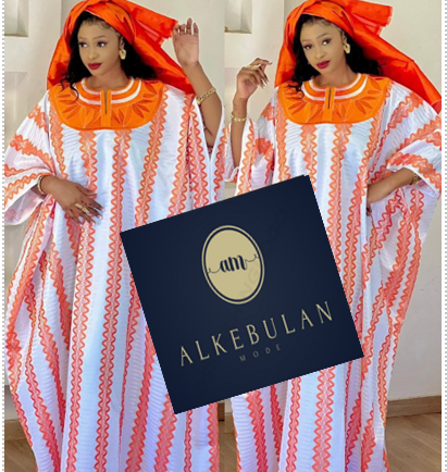 Grand boubou dames: Tissu en dentelle de coton