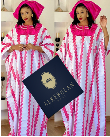 Grand boubou dames: Tissu en dentelle de coton